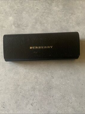 Burberry Black Sunglasses Eyewear Case with Gold Logo
